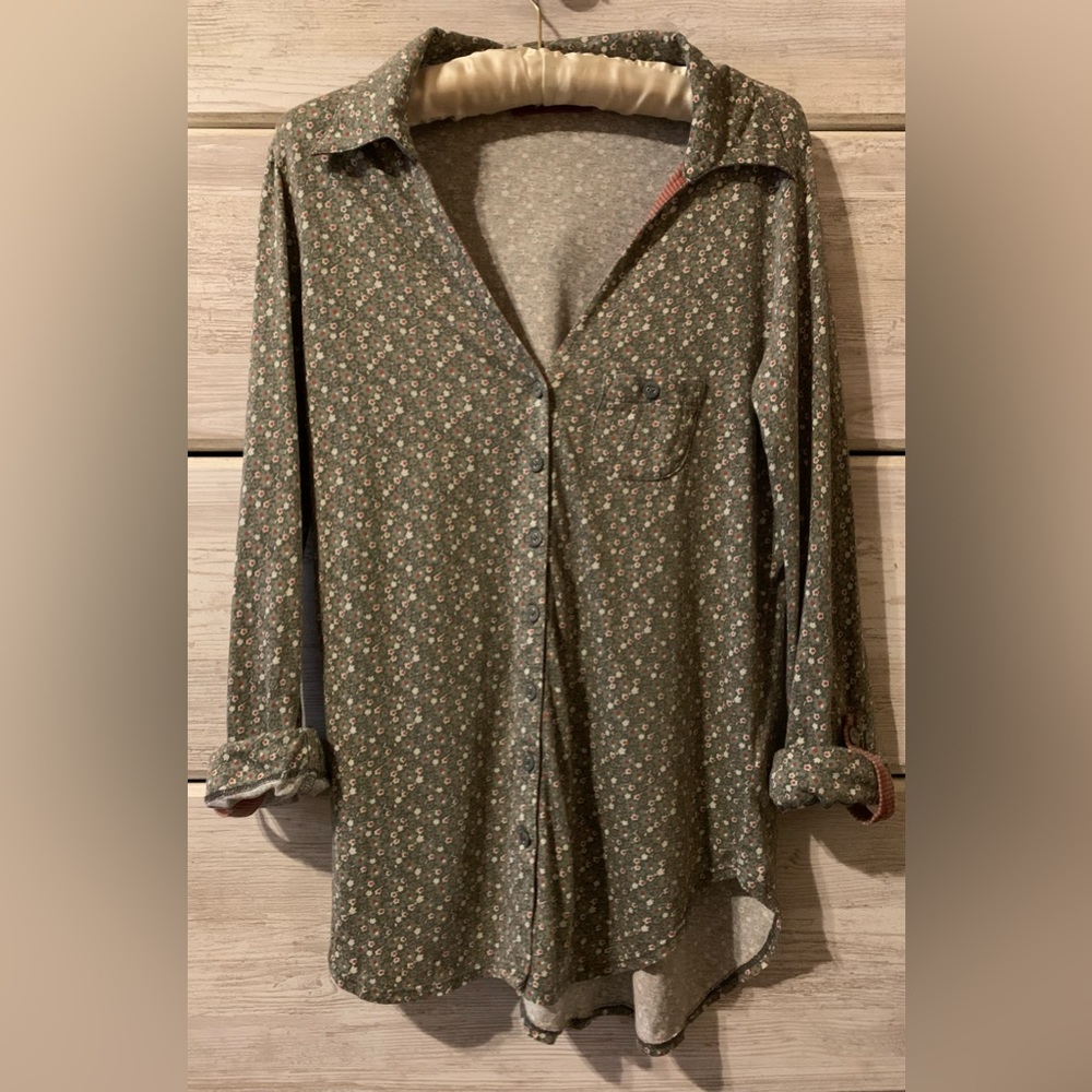 Velvet Button Up